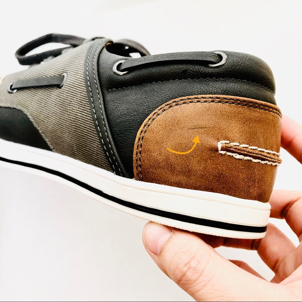SOLD⚡️HP💘SONOMA⚡️Grey/Brown Men Sport Boat Shoes_8M - Picture 7 of 9